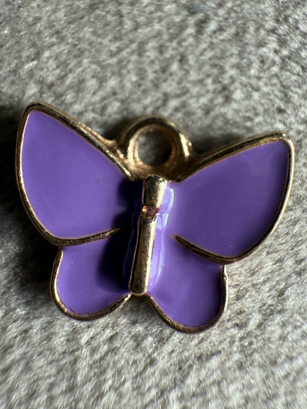 Purple Butterfly Enamel Charm